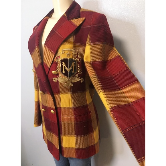 SOLD❌Mondi EUR Vintage Plaids WoolBlazerOversized - Picture 4 of 10